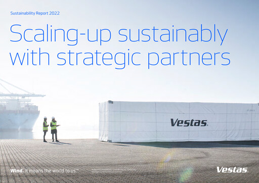 Thumbnail Vestas Wind Systems Sustainability Report 2022