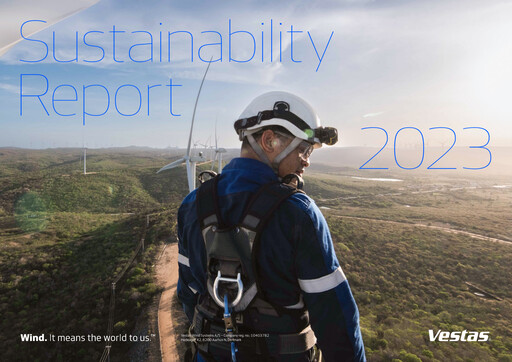 Thumbnail Vestas Wind Systems Sustainability Report 2023