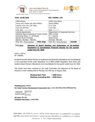 Miniature India Tourism Development Corp Rapport trimestriel 2026-q1