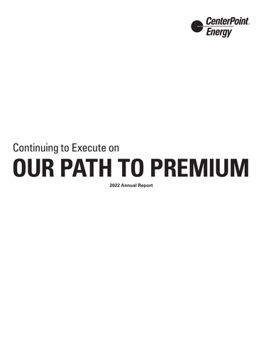 Thumbnail CenterPoint Energy
 Annual Report 2022