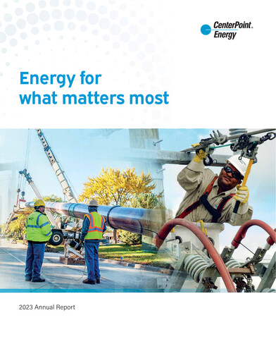 Thumbnail CenterPoint Energy
 Annual Report 2023