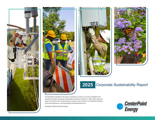 Thumbnail CenterPoint Energy
 Sustainability Report 2025
