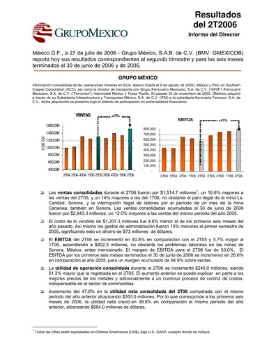 Thumbnail Grupo México
 Quarterly Report 2006-q2