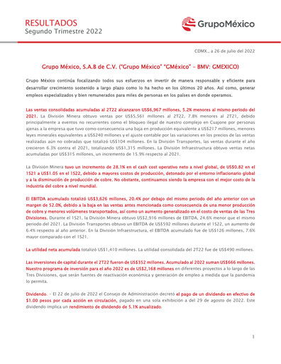Thumbnail Grupo México
 Quarterly Report 2022-q2