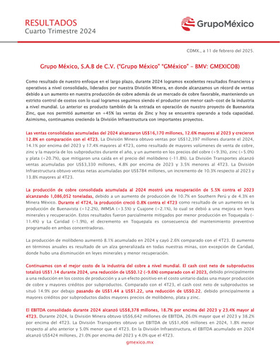 Vorschaubild Grupo México
 Quartalsbericht 2024-q4