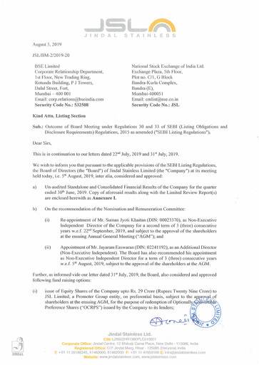 Vorschaubild Jindal Stainless Quartalsbericht 2019-q1