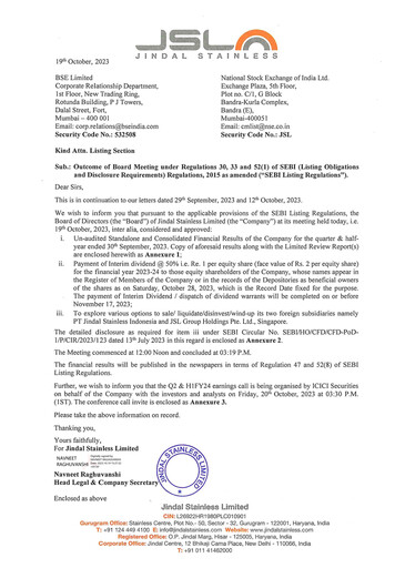 Vorschaubild Jindal Stainless Quartalsbericht 2023-q2