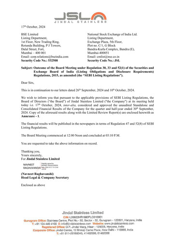 Vorschaubild Jindal Stainless Quartalsbericht 2024-q2