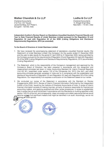 Vorschaubild Jindal Stainless Quartalsbericht 2025-q4