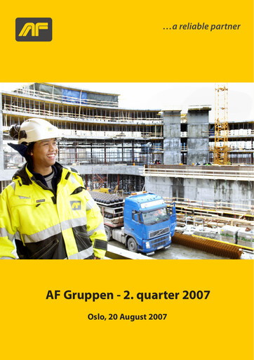 Miniature AF Gruppen Rapport trimestriel 2007-q2