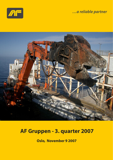 Miniature AF Gruppen Rapport trimestriel 2007-q3