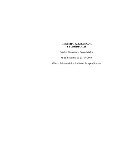 Thumbnail Gentera, S.A.B. de C.V. Financial Statement 2014