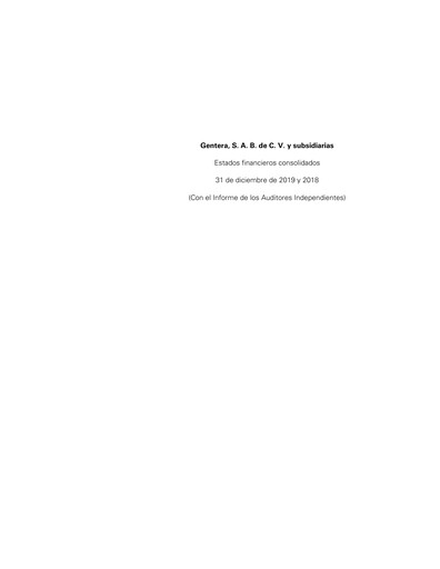 Thumbnail Gentera, S.A.B. de C.V. Financial Statement 2019