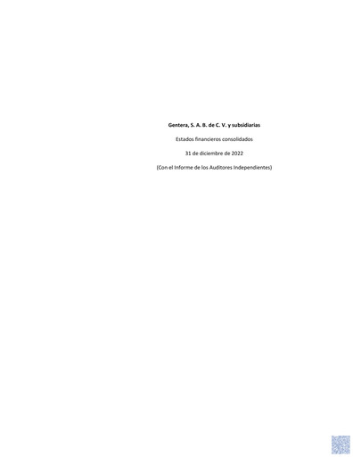 Thumbnail Gentera, S.A.B. de C.V. Financial Statement 2022