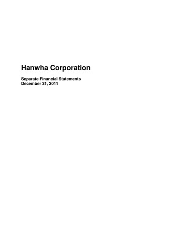 Thumbnail Hanwha Corporation Financial Statement 2011