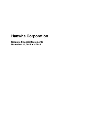Thumbnail Hanwha Corporation Financial Statement 2012