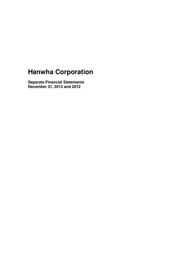 Thumbnail Hanwha Corporation Financial Statement 2013