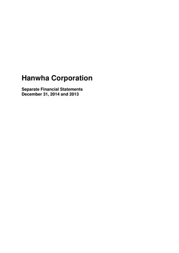 Thumbnail Hanwha Corporation Financial Statement 2014