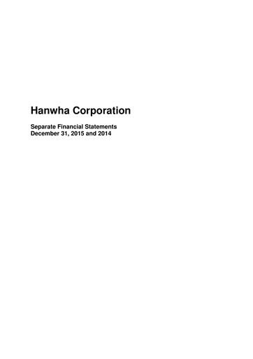 Thumbnail Hanwha Corporation Financial Statement 2015