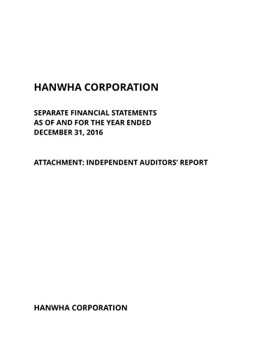 Thumbnail Hanwha Corporation Financial Statement 2016