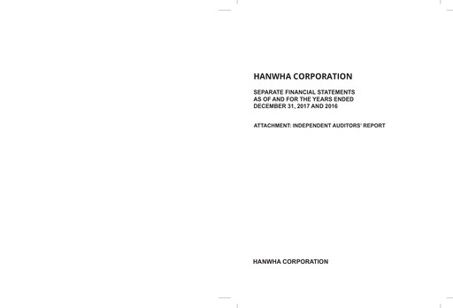 Thumbnail Hanwha Corporation Financial Statement 2017