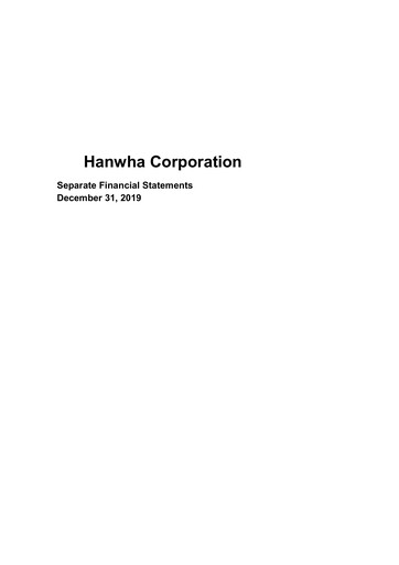 Thumbnail Hanwha Corporation Financial Statement 2019