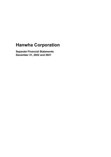 Thumbnail Hanwha Corporation Financial Statement 2022