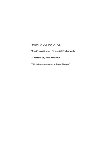Miniature Hanwha Corporation Bilan financier 2008