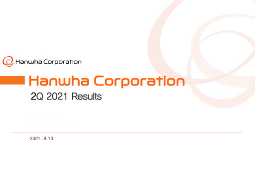 Miniature Hanwha Corporation Rapport trimestriel 2021-q2