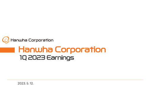 Miniature Hanwha Corporation Rapport trimestriel 2023-q1
