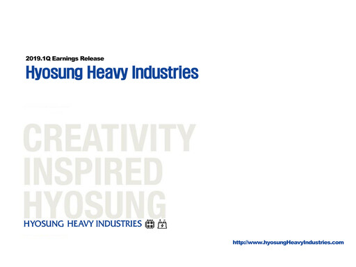 Thumbnail Hyosung Heavy Industries Corporation Quarterly Report 2019-q1