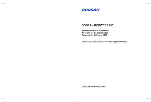 Thumbnail Doosan Robotics Financial Statement 2023