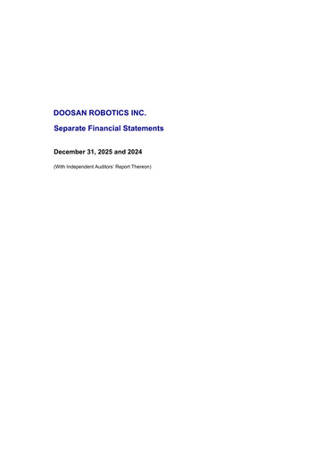 Thumbnail Doosan Robotics Financial Statement 2025