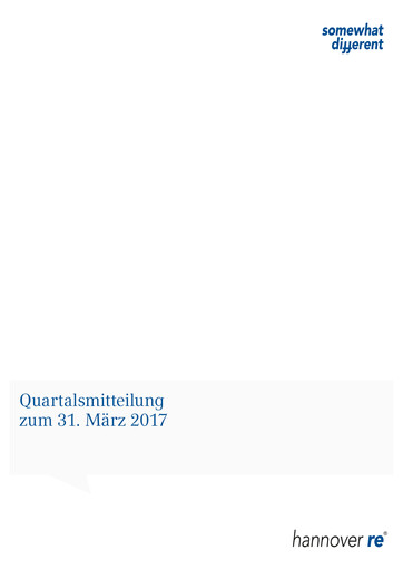 Thumbnail Hannover Rück
 Quarterly Report 2017-q1