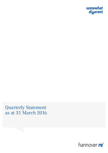 Thumbnail Hannover Rück
 Quarterly Report 2016-q1