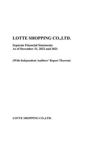 Thumbnail Lotte Shopping Financial Statement 2022