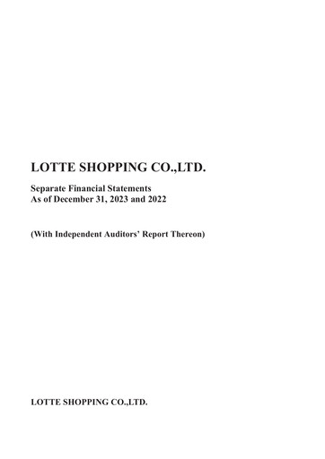Thumbnail Lotte Shopping Financial Statement 2023