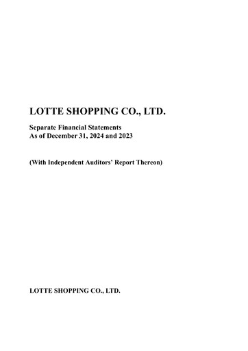Thumbnail Lotte Shopping Financial Statement 2024