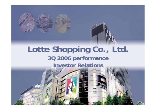 Thumbnail Lotte Shopping Quarterly Report 2006-q3