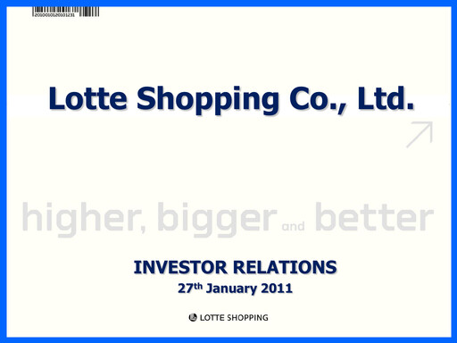 Thumbnail Lotte Shopping Quarterly Report 2010-q4