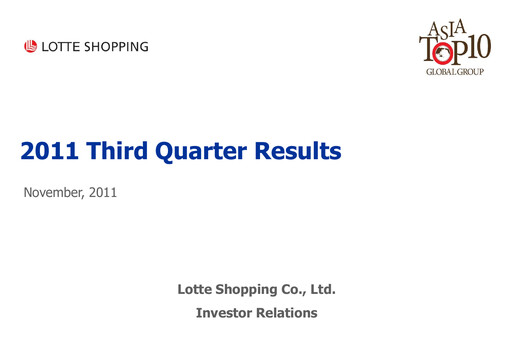 Thumbnail Lotte Shopping Quarterly Report 2011-q3