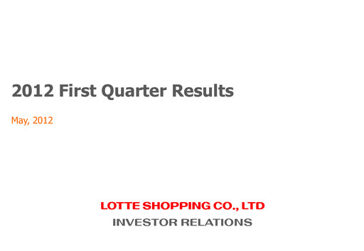 Thumbnail Lotte Shopping Quarterly Report 2012-q1