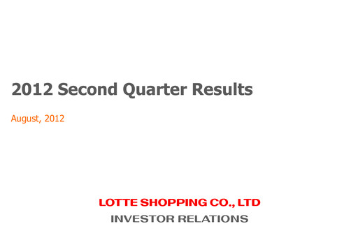 Thumbnail Lotte Shopping Quarterly Report 2012-q2