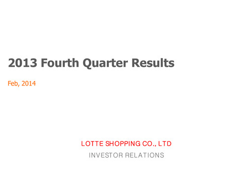 Thumbnail Lotte Shopping Quarterly Report 2013-q4