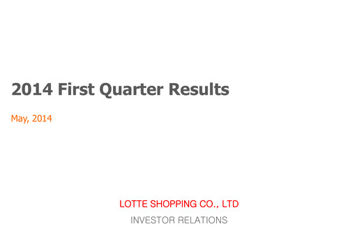 Thumbnail Lotte Shopping Quarterly Report 2014-q1