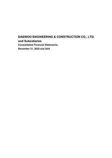 Thumbnail Daewoo Engineering & Construction Financial Statement 2025
