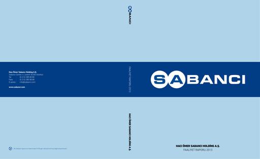 Vorschaubild Sabancı Holding
 Jahresbericht 2013
