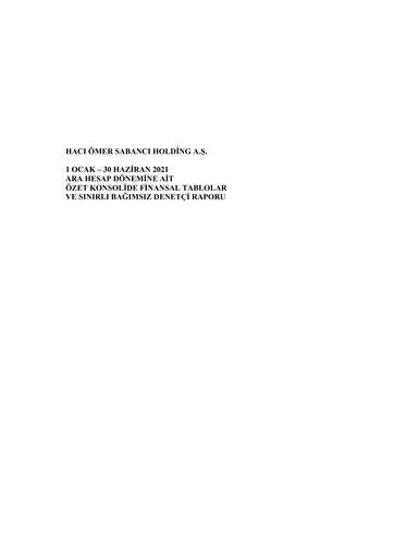 Thumbnail Sabancı Holding
 Half-year Report 2021
