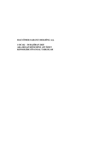 Thumbnail Sabancı Holding
 Half-year Report 2025