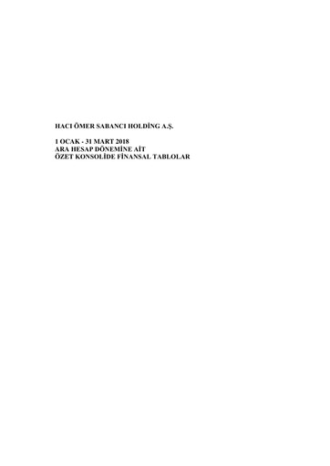 Thumbnail Sabancı Holding
 Quarterly Report 2018-q1